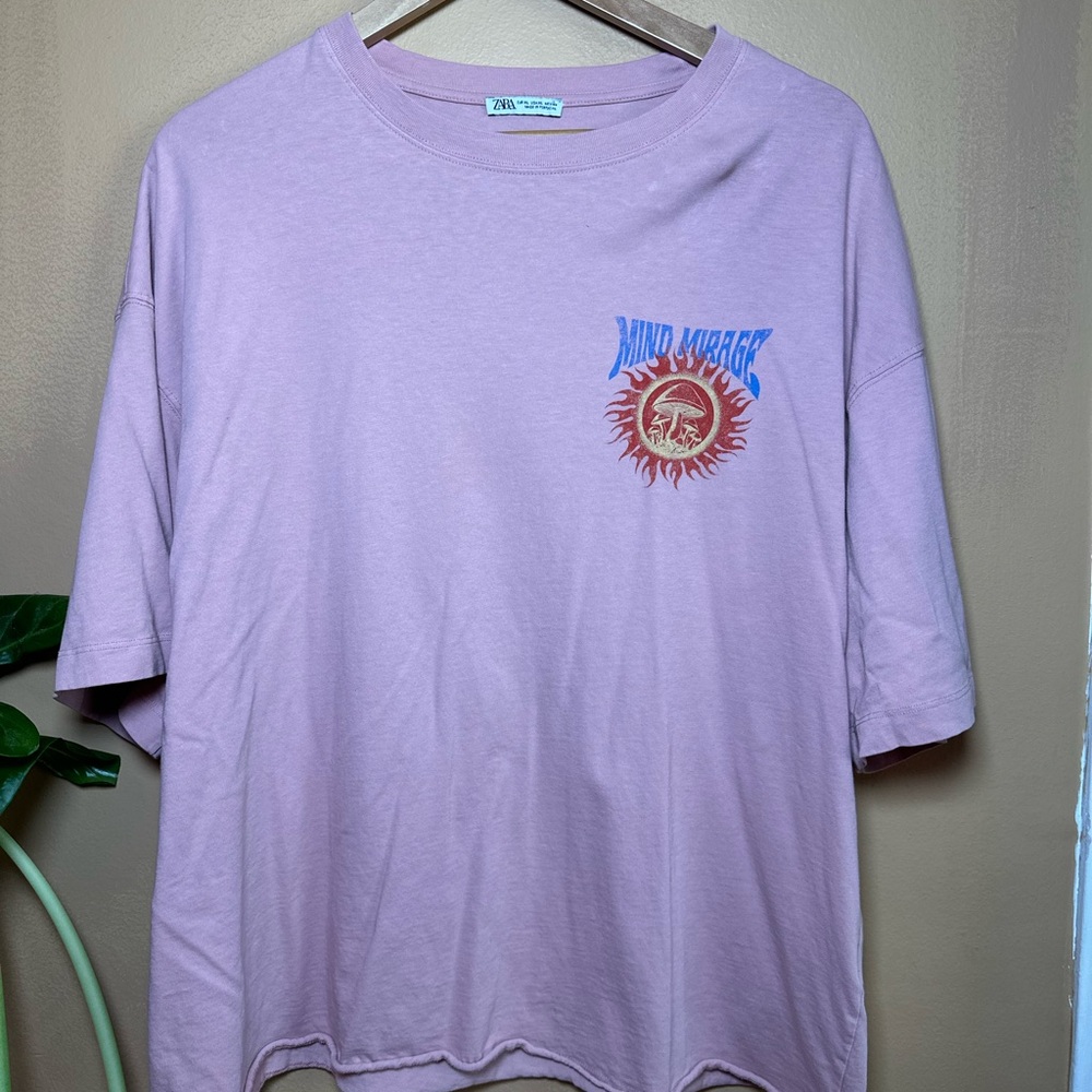 Zara Pink Crew Neck Tee